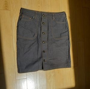 Patagonia button front denim skirt